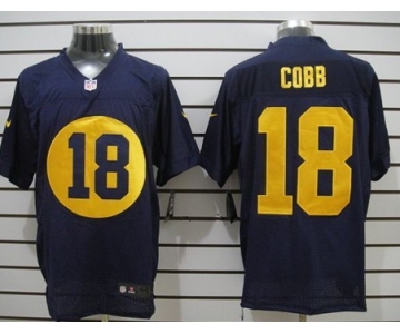 Nike Green Bay Packers #18 Randall Cobb Navy Blue Elite Jersey