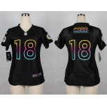 Nike Green Bay Packers #18 Randall Cobb Pro Line Black Fashion Womens Jersey