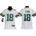 Nike Green Bay Packers #18 Randall Cobb White Game Kids Jersey