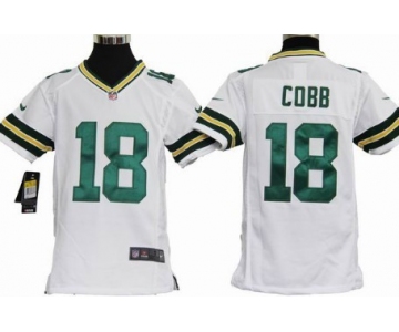 Nike Green Bay Packers #18 Randall Cobb White Game Kids Jersey