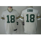 Nike Green Bay Packers #18 Randall Cobb White Limited Kids Jersey