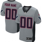 Men's Nike Houston Texans Customized Gray Shadow Elite Jersey