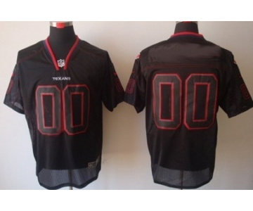 Men's Nike Houston Texans Customized Lights Out Black Elite Jersey