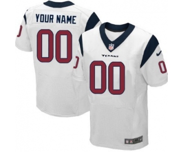 Men's Nike Houston Texans Customized White Elite Jersey