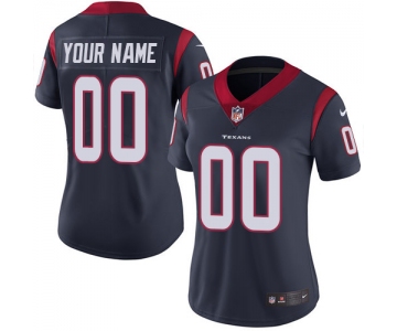 Women's Nike Houston Texans Navy Customized Vapor Untouchable Player Limited Jersey