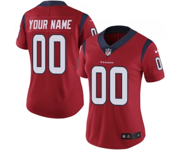 Women's Nike Houston Texans Red Customized Vapor Untouchable Player Limited Jersey