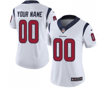 Women's Nike Houston Texans White Customized Vapor Untouchable Player Limited Jersey