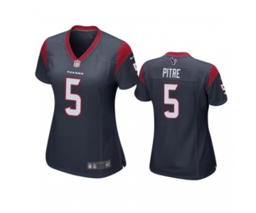 Women’s Houston Texans #5 Jalen Pitre Navy Game Jersey