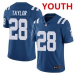 Youth indianapolis colts #28 jonathan taylor blue stitched nike jersey