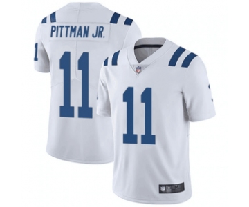 Men's Indianapolis Colts #11 Michael Pittman Jr. White Limited Color Rush Vapor Untouchable Limited Stitched Jersey