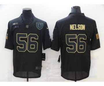 Men's Indianapolis Colts #56 Quenton Nelson Black 2020 Salute To Service Stitched NFL Nike Limited Jersey