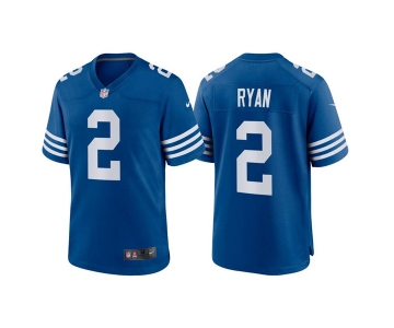 Men's Indianapolis Colts #2 Matt Ryan Blue Stitched Football Jersey