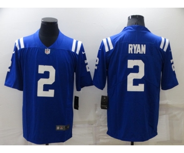 Men's Indianapolis Colts #2 Matt Ryan Blue Vapor Untouchable Limited Stitched Jersey