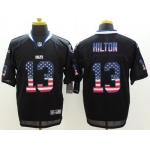 Nike Indianapolis Colts #13 T.Y. Hilton 2014 USA Flag Fashion Black Elite Jersey