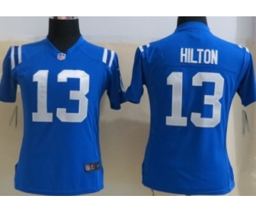 Nike Indianapolis Colts #13 T.Y. Hilton Blue Game Womens Jersey