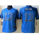 Nike Indianapolis Colts #13 T.Y. Hilton Drift Fashion Blue Womens Jersey