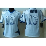 Nike Indianapolis Colts #13 T.Y. Hilton Drift Fashion White Womens Jersey