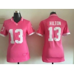Women's Indianapolis Colts #13 T.Y. Hilton Pink Bubble Gum 2015 NFL Jersey