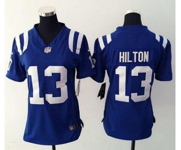 Women's Indianapolis Colts #13 T.Y. Hilton Royal Blue Team Color NFL Nike Game Jersey