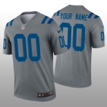 Men's Indianapolis Colts Custom Gray Inverted Legend Jersey