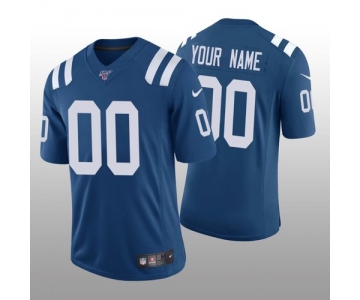 Men's Indianapolis Colts Custom Royal Vapor Limited 100th Season Jersey