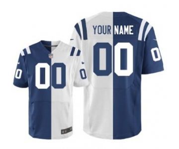 Men's Nike Indianapolis Colts Customized Blue/White Two Tone Elite Jersey