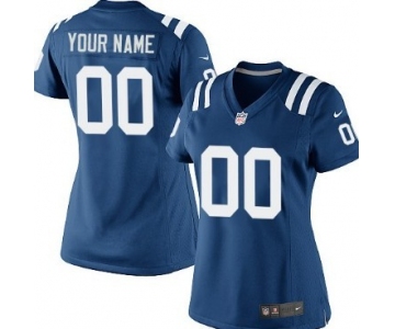 Women's Nike Indianapolis Colts Customized Blue Limited Jersey