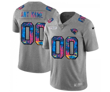 Jacksonville Jaguars Custom Men's Nike Multi-Color 2020 NFL Crucial Catch Vapor Untouchable Limited Jersey Greyheather