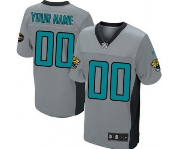 Men's Nike Jacksonville Jaguars Customized Gray Shadow Elite Jersey