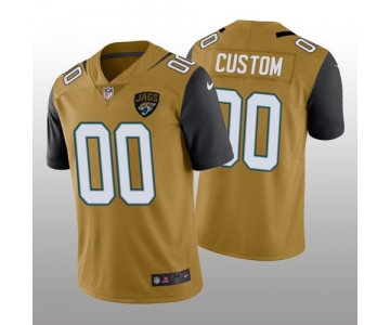 Nike Jacksonville Jaguars Custom Men's Gold Color Rush Limited Jersey