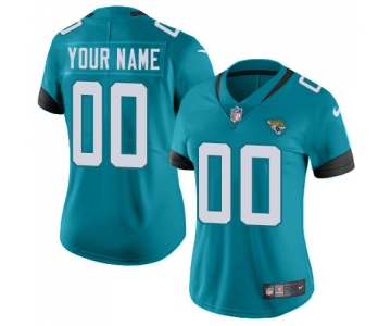 Women's Nike Jacksonville Jaguars Teal Green Team Color Stitched Custom NFL Vapor Untouchable Limited Jersey