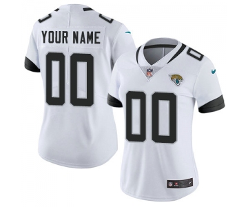 Women's Nike Jacksonville Jaguars White Stitched Custom NFL Vapor Untouchable Limited Jersey