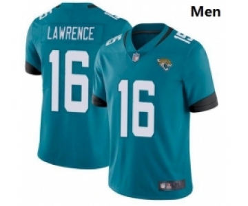 Men Jacksonville Jaguars #16 Trevor Lawrence Teal 2021 Draft Jersey