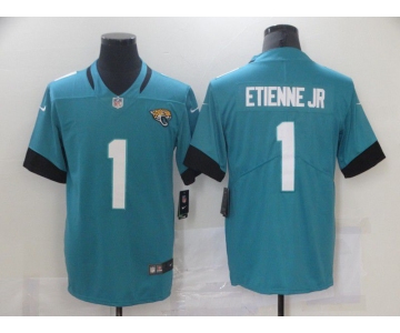 Men's Jacksonville Jaguars #1 Travis Etienne Jr Blue 2021 Vapor Untouchable Stitched NFL Nike Limited Jersey