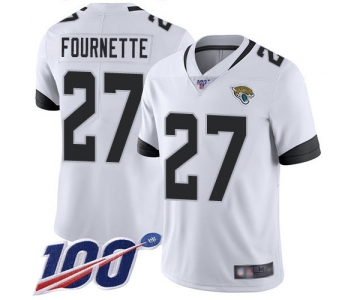 Jaguars #27 Leonard Fournette White Men's Stitched Football 100th Season Vapor Limited Jersey