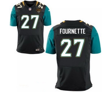 Men's 2017 NFL Draft Jacksonville Jaguars #27 Leonard Fournette Black Alternate Stitched NFL Nike Elite Jersey