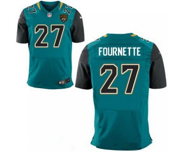 Men's 2017 NFL Draft Jacksonville Jaguars #27 Leonard Fournette Teal Green Team Color Stitched NFL Nike Elite Jersey