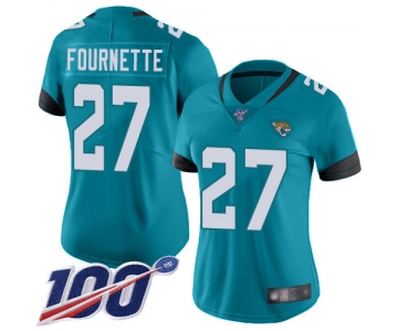 Nike Jaguars #27 Leonard Fournette Teal Green Alternate Women's Stitched NFL 100th Season Vapor Limited Jersey