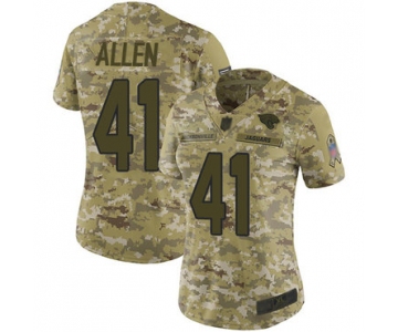 Jaguars #41 Josh Allen Camo Women's Stitched Football Limited 2018 Salute to Service Jersey