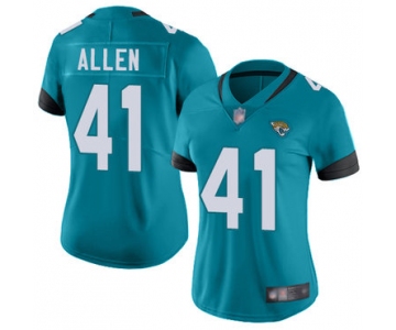 Jaguars #41 Josh Allen Teal Green Alternate Women's Stitched Football Vapor Untouchable Limited Jersey