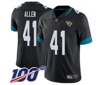 Nike Jaguars #41 Josh Allen Black Team Color Men's Stitched NFL 100th Season Vapor Limited Jersey