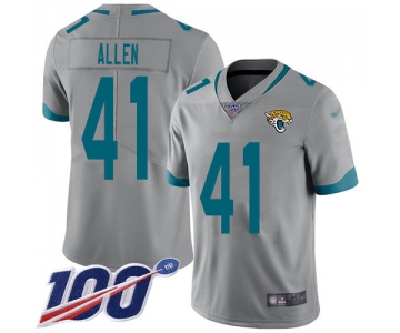 Nike Jaguars #41 Josh Allen Silver Men's Stitched NFL Limited Inverted Legend 100th Season Jersey