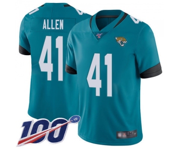 Nike Jaguars #41 Josh Allen Teal Green Alternate Men's Stitched NFL 100th Season Vapor Limited Jersey