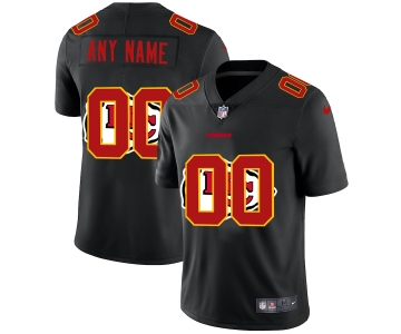 Kansas City Chiefs Custom Men's Nike Team Logo Dual Overlap Limited NFL Jersey Black