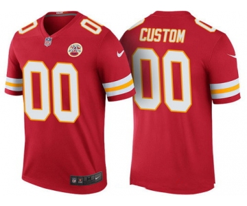 Men's Kansas City Chiefs Red Custom Color Rush Legend NFL Nike Limited Jersey