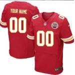 Men's Nike Kansas City Chiefs Customized Red Elite Jersey