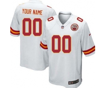 Men's Nike Kansas City Chiefs Customized White Game Jersey