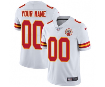 Men's Nike Kansas City Chiefs Road White Customized Vapor Untouchable Limited NFL Jersey