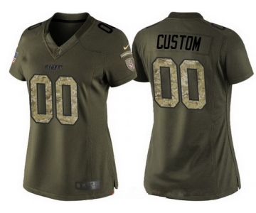 Women's Kansas City Chiefs Custom Olive Camo Salute To Service Veterans Day NFL Nike Limited Jersey