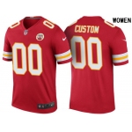 Women's Kansas City Chiefs Red Custom Color Rush Legend NFL Nike Limited Jersey